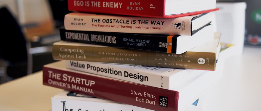 Stack of colorful children's books