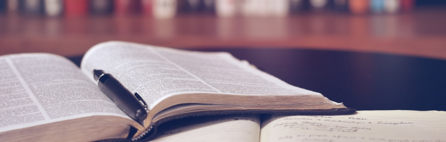 Library bookshelf with children's books