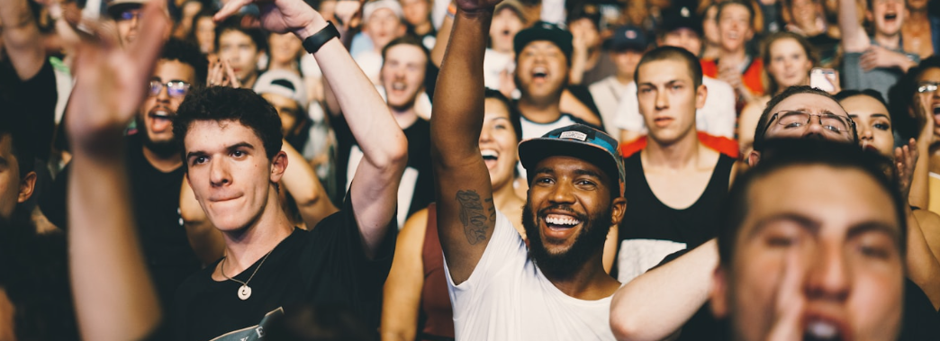 Large concert crowd at outdoor festival